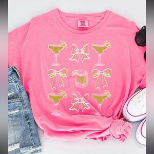 Comfort Colors Bright Pink Cotton Shirt